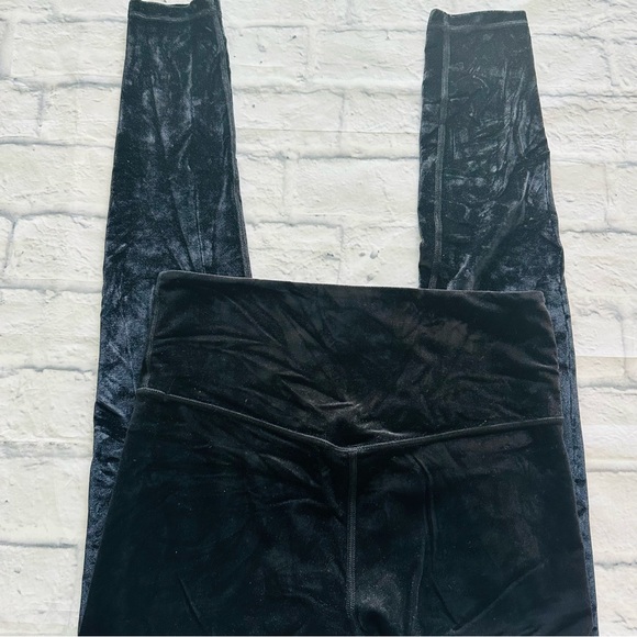 Athleta Black Velvet Leggings - Picture 3 of 4